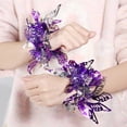 thumbnail image 4 of Unique Bargains 2 Pcs Cheerleader Poms Poms Wrist Flower Wings Cheerleading Practice Poms Purple Silver Tone, 4 of 5