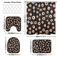 thumbnail image 4 of 4-Piece Bathroom Set with Waterproof Shower Curtain with Non-Slip Bath Mat, U-Shaped Mat & Toilet Lid Cover Small Eyeballs Pattern, 4 of 8