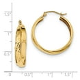 thumbnail image 2 of FB Jewels 14K Yellow Gold Polished & D/C Twist Hoop Earrings, 2 of 2