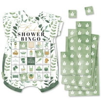 Big Dot of Happiness Boho Botanical Baby - Picture Bingo Cards and Markers - Greenery Baby Shower Shaped Bingo Game - Set of 18