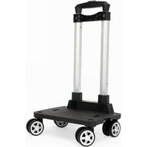 Backpack Trolley - 4 Wheels Folding Compact Lightweight Luggage Cart, Travel Trolley for Bags/Lunch Backpack/Golf Bag (4 Wheels)