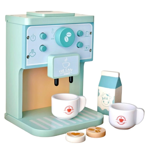 Set de juego Montessori de juguete para cafetera de madera MIKNEKE