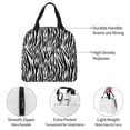 thumbnail image 2 of Kdxio Zebra Print Insulated Lunch Bag,Reusable Tote Lunch Box for Women Men,Leakproof Cooler Lunch Bags for Work Office Travel Picnic, 2 of 6