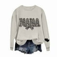 thumbnail image 4 of Mifsaly Lightweight Sweatshirts for Women Mama-Print Oversized Long Sleeve Sweatshirt Gym Workout Fashion Pullover Tops Going Out Spring Fall Streetwear XXL, 4 of 5