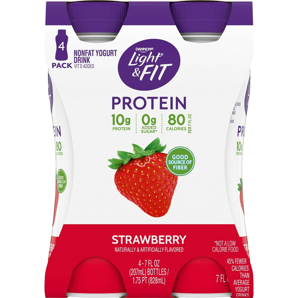 Dannon Light & Fit Strawberry Protein Yogurt Drink, 7 Oz., 4 Count