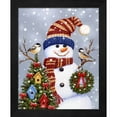 thumbnail image 3 of Great Art Now Snowman With Tophat & Wreath by William Vanderdasson, 2 Piece Framed Art Set Each 9.25"W x 11.25"H, 3 of 3