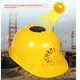 thumbnail image 3 of Casco de seguridad con ventilador solar, protector solar, amarillo verano, 3 of 6