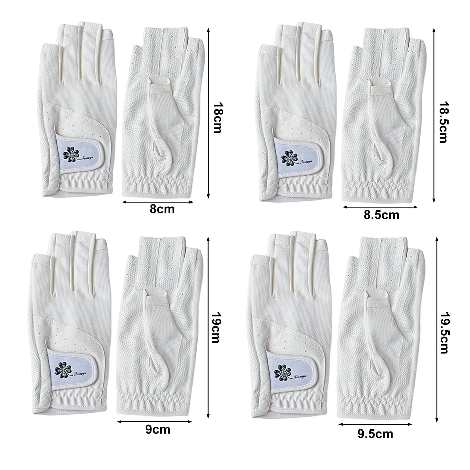 Sportteer Men Women Golf Gloves 1 Pair Golf -slip Silicone Sweat-absorbing Breathable Touch Screen Men Women Left Right Hand Outdoor Sports Breathable Golf Gloves
