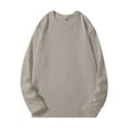 thumbnail image 4 of LEKWK Men's Casual Long Sleeve T-Shirts Crewneck Basic Pullover Tops Classic Fit Lightweight Breathable Athletic Activewear for Fall Workout Gym Wear White L, 4 of 8
