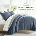 thumbnail image 5 of Comfort Canopy - Queen Stone / Light Gray Bedding Bundle, Reversible Microfiber Comforter and Patterned Sheet Set, 5 of 13