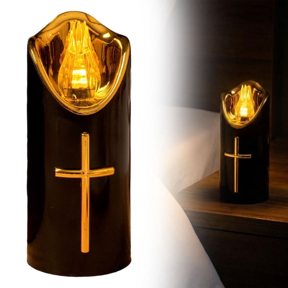 Xloro Flameless LED Pillar Candles with Gold Accents Decorative Battery-Operated Candles for Parties & Home Decor Ideal for Holiday or Special Event Ambiance (1Pc 2"x4")