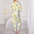 thumbnail image 3 of Pajama Sets for Women 2 Pcs, Sweet Honey Button Down Long Sleeve Sleepwear Lounge PJ Sets, 3 of 6