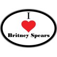 thumbnail image 1 of 5" I Love Britney Spears / Heart Vinyl Sticker, 1 of 1