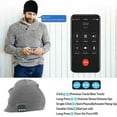 thumbnail image 5 of HESHENG Bluetooth 5.0 Beanie Wireless Music Listening Handsfree Headphone Hat Winter Warm Knitted Cap, Dark Grey, 5 of 11
