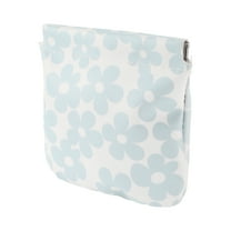 Unique Bargains 1 Pc Women Snap Closure Cosmetic Bag for Vacation Outdoor Activities Blue PU