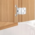 thumbnail image 4 of Cabinet Hinges, 12 Pack 6 Pairs 3/8 Inch Inset Cabinet Door Hinges Brushed Nickel Semi-Concealed Self-Closing Hinges for Home Hotel School RV Cabinet Kitchen Cabinets Shoe Cabinets Bathroom Cabinet, 4 of 6