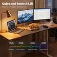 thumbnail image 4 of 63"x 24" Height Adjustable Sit Stand Computer Desk with 3 Memory Presets & Hanging Hooks, Electric Ergonomic Stand up Desk for Home Office, Natural, 4 of 8