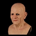 thumbnail image 4 of Cosplay Bald Old Man Wrinkle Face Mask Halloween Party Carnival Props, 4 of 6