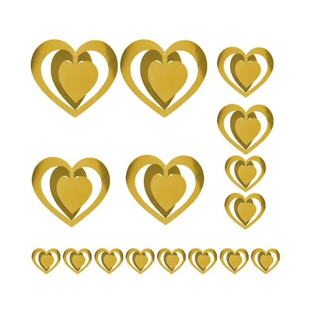 16 piezas colgante de fiesta en forma de corazón