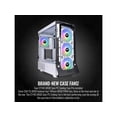 thumbnail image 5 of Thermaltake Ceres 500 Snow Edition Mid Tower E-ATX Computer Case with Tempered Glass Side Panel; 4 Preinstalled 140mm PWM ARGB Fans; Rotational PCIe Slots & GPU Holder; CA-1X5-00M6WN-00, 5 of 5