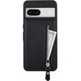 thumbnail image 4 of for Google Pixel 7A Case with Card Holder for Women, for Google Pixel 7A Phone Case Wallet with Credit Card with Ring Kickstand Zipper Shockproof Slim Stand Case - Black, 4 of 6