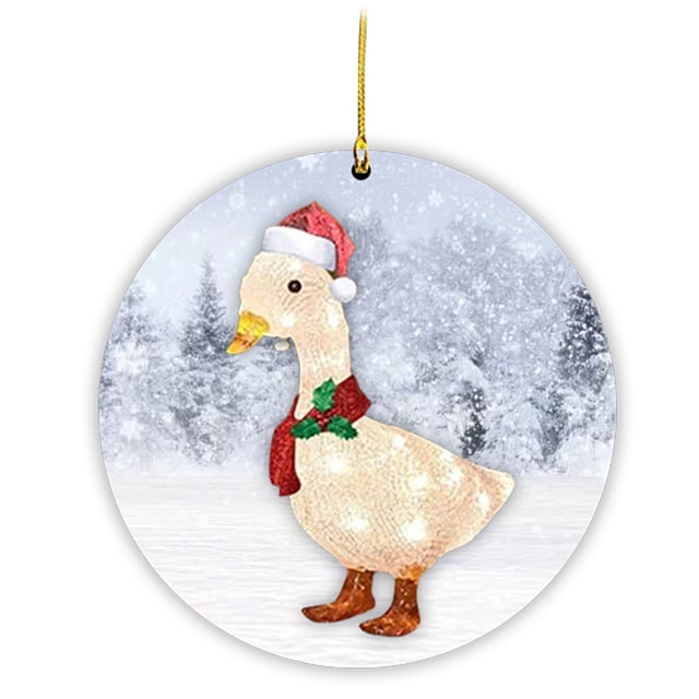 Navidad Dibujos Animados Pollo Pato Árbol De Navidad Adorno Colgante Decoración De Fiesta Navideña Speravity HA042683-01