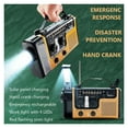 thumbnail image 2 of Multifunctional Solar Power Hand Crank Radio AM FM SW Emerncy Weather Radio with Flashlight 2000mAh Phone Charr Power Bank ,Handy Bright, 2 of 7