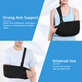 thumbnail image 2 of HAHADAXA Arm Sling Support Strap, Adjustable Shoulder Wrist Elbow Sling Immobilizer, with Thumb Loop and Waistband, Provide Stabilization for Rotator Cuff Injury, Fit Men and Women, Left and, 2 of 7