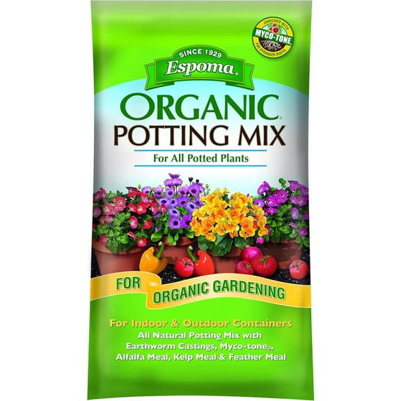 ZLGP Organic Potting Soil Mix - All Natural Potting Mix for All Indoor & Outdoor Containers Including Herbs & Vegetables. for Organic Gardening, 16 qt. Bag. Pack of 1