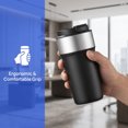 thumbnail image 3 of REGALWOVEN 17 oz Tumbler, Stainless Steel Insulated Water Bottle, with Lid Straw and Handle, Reusable Cup Keeps Hot and Cold Black 1, 3 of 5