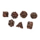 thumbnail image 3 of Metal Dice Set Red Gold Hollow Metal Dice Pure Copper Skeleton Pattern 7pcs  for Board Games ANGGREK Otros, 3 of 8