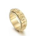 thumbnail image 5 of Gothic Skull Cross Spinner Ring Symbol 14K Yellow Gold Ring for Men Women Vintage Mysterious Punk Finger Ring Protection Amulet Jewelry, 5 of 7