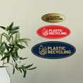 thumbnail image 3 of Signs ByLITA Oval Plastic recycling Sign - Laser-Engraved Lettering | Durable ABS Plastic | Vibrant Colors | Powerful Foam Tape (Ivory/Dark Brown) - Large, 3 of 7