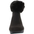 thumbnail image 3 of DKNY Womens Abri Faux Suede Faux Fur Booties, 3 of 3