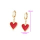 thumbnail image 2 of Modernos Aretes Arracadas Corazón Colgante Oro 14K Lam rojo Unitalla, 2 of 7