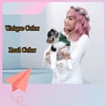 thumbnail image 4 of El aire rizado ondulado rosado golpea los bollos de pelo corto de las mujeres, peluca rosa púrpura ondas rizadas hasta los hombros cabello artificial niñas peluca de siete colores, 4 of 5