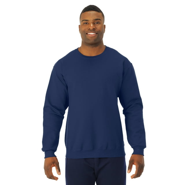 Jerzees Chandail Molletonné à Col Rond NuBlend pour Adulte, 2X, J Bleu Marine