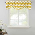 thumbnail image 5 of Tie Up Valance for Windows Yellow and White Stripes Curtains Valances Rod Pocket Valance Window Treatments Sea Wave Balloon Curtains for Kitchen Living Room Bedroom Bathroom Decor 42x12 Inch, 5 of 9