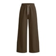 thumbnail image 6 of Kychelot Women's Wide Leg Sweatpants Drawstring Elastic Waist Fleece Lined Pants Loose Full Length Pants, 6 of 7