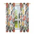 thumbnail image 7 of Yayeee Window Curtains Light Filtering 63"x42" Grommet Panel Pair Home Living Room Decor, Black Flowers Pattern, 7 of 7
