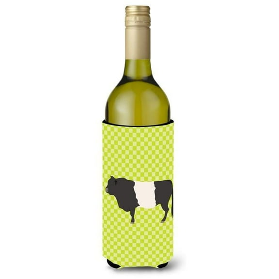 Carolines Treasures BB7657LITERK Belted Galloway Cow Green Wine Bottle Beverge Insulator Hugger