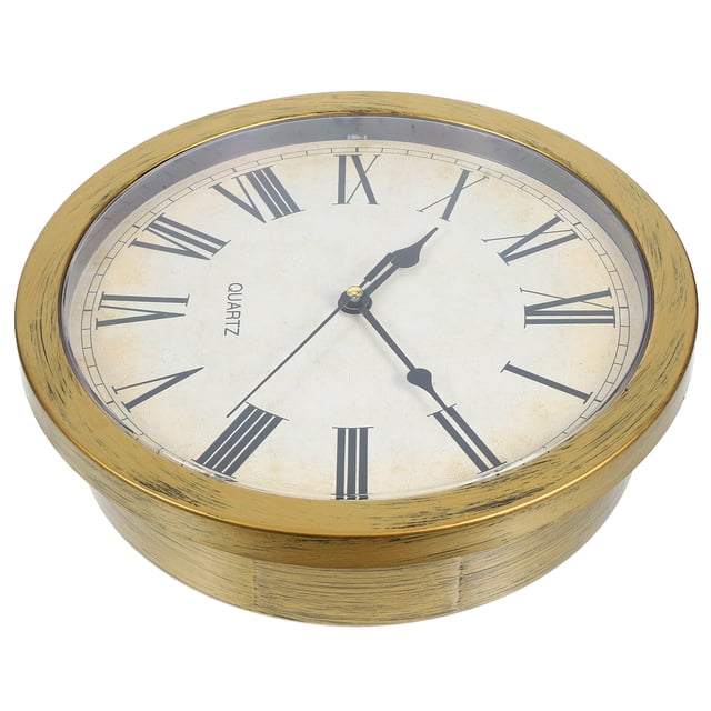 Shisuyan Vintage Wall Clock Safe Large Secret Jewelry Security Clocks Money Cash Jewelry Compartment Stash Box (Bronze)