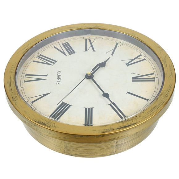 Miangastore Horloge Murale Vintage Coffre-Fort Grande Secrète Bijoux Horloges de Sécurité Argent Billets Bijoux Compartiment Boîte de Réserve (Bronze)