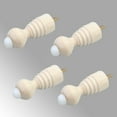 thumbnail image 2 of Renovators Supply Manufacturing Wooden Door Stop Bumper Wall Mount 3.18" Long Unfinished Maple Hardwood Door Stopper Silicone Rubber Bumper For Absorbing Shock Wall Protector with Hardware Pack of 4, 2 of 6