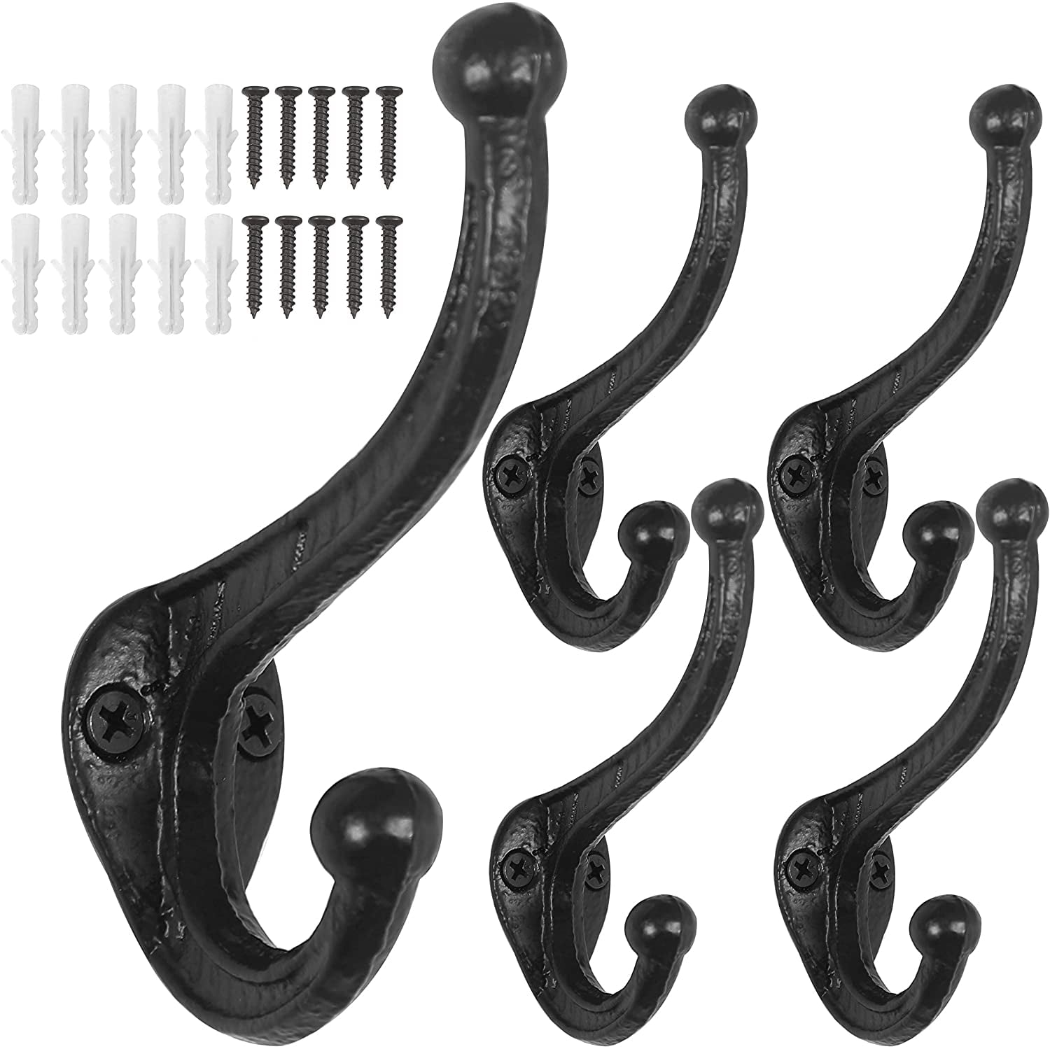 rustic black coat hooks