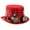 Red, variant on Victorian Wool Top Hat with Detachable Goggles and Gear Decors For Theme Event