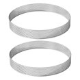 thumbnail image 2 of 2PCS Tart Rings 8 Inch Round Perforated Cake Ring,Nonstick Stainless Steel Baking Rings, Heat Ring, 2 of 5