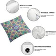thumbnail image 6 of Acheng Retro Pillow Sham, Ethnic Design Hippie Art Mandala with Rainbow Colors Trippy Medallion LGBT Pride, Decorative Printed Pillowcase White, 6 of 7