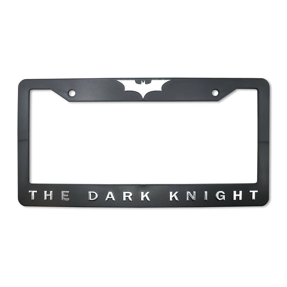 LP Frameworks The Dark Knight 3D Raised License Plate Frame | 1 Pack Car License Plate Cover | Universal US Car Black License Plate Holder | Auto Accessories (Car, Truck and SUV) (Chrome)