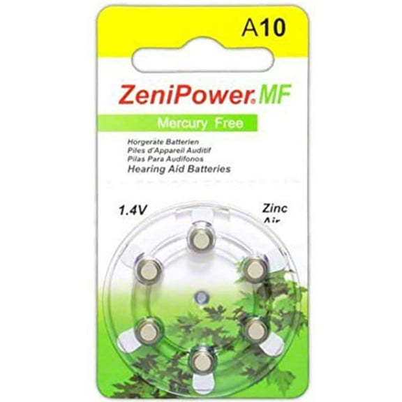 ZeniPower Hearing Aid Batteries Size 10 (120 Batteries)